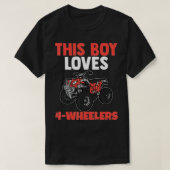 Deze jongen houdt van vier Mannen Quad Bike ATV T-shirt (Design voorkant)
