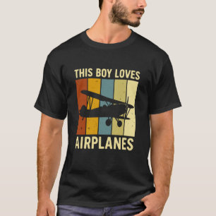 Deze Jongen Houdt Van Vliegtuigen Jongens Vliegtui T-shirt
