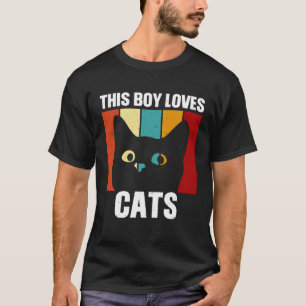 Deze jongen is dol op de eigenaar van katten t-shirt