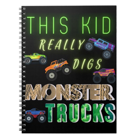 Deze Jongen Is Dol Op Monstertrucks Notitieboek (Voorkant)