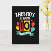 Deze jongen is nu 10| 10e verjaardag van cadeautje kaart (Gele Bloem)