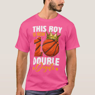 Deze jongen is nu 10 Dubbele cijfers Basketbal 10 T-shirt