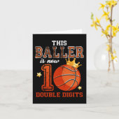 Deze jongen is nu 10 Dubbele cijfers Basketbal 10e Kaart (Gele Bloem)