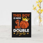 Deze jongen is nu 10 Dubbele cijfers Basketbal 10e Kaart (Gele Bloem)