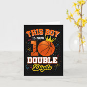 Deze jongen is nu 10 dubbele cijfers  Basketbal li Kaart (Gele Bloem)