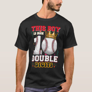 Deze jongen is nu 10 dubbele cijfers honkbal verja t-shirt