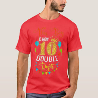 Deze jongen is nu 10 jaar dubbelcijferige jongen t-shirt