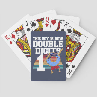 Deze jongen is nu 2 cijfers grappige 10e verjaarda pokerkaarten