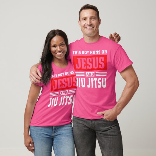 Deze jongen loopt op Jesus en Jiu Jitsu Christelij T-shirt (Unisex)