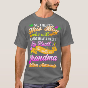 Deze jongen mijn hart noemt me oma Autism AWare T-shirt