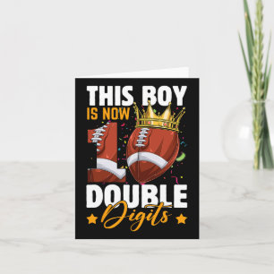 Deze jongen nu 10 Football met twee cijfers 10 jaa Kaart