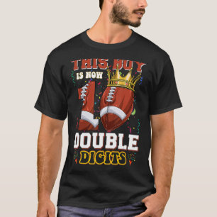Deze jongen nu 10 Football met twee cijfers 10 jaa T-shirt