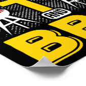 Deze jongen rent op Jezus en BBQ Smoker Grill Poster (Hoek)