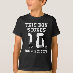 Deze jongen scoort 10 dubbele cijfers - voetbal 10 t-shirt