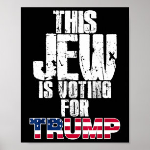 Deze jood stemt op Trump joodse Republikeinse stem Poster