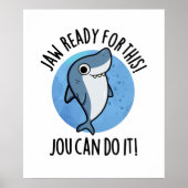 Deze Jou kan het grappige Shark Pun doen Poster (Voorkant)