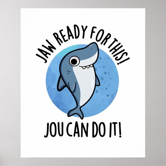 Deze Jou kan het grappige Shark Pun doen Poster (Voorkant)