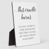 Deze kaars branden in het logo van het liefdevol g fotoplaat (Zijkant)