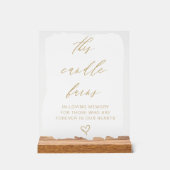 Deze kaars brandt bruiloft geheugen tafel acryl bord (Voorkant)