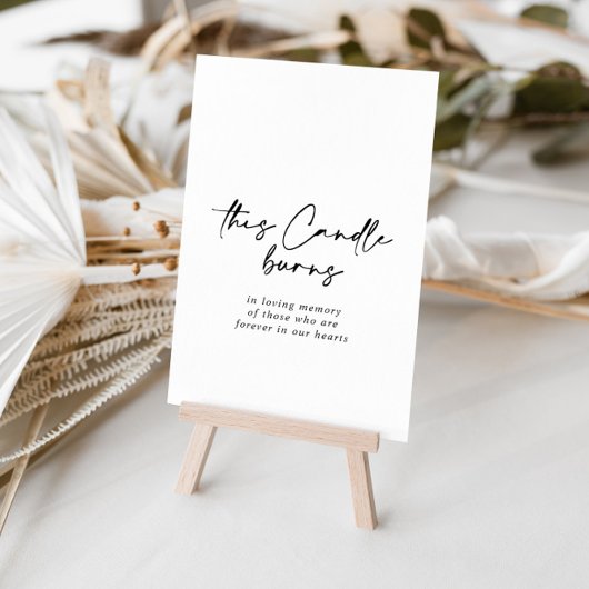 Deze Kaars Brandt Calligrafie Modern Elegant Bord Poster