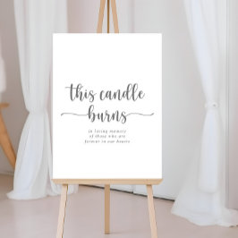 Deze Kaars Brandt Calligraphy Zilveren Bord Poster
