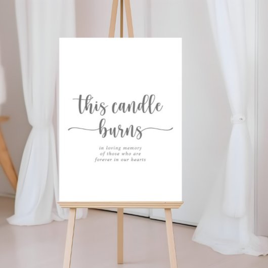 Deze Kaars Brandt Calligraphy Zilveren Bord Poster