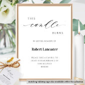 Deze kaars brandt, gedenkteken, begrafenis gunst t poster