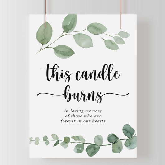 Deze Kaars Brandt Groen Delight Eucalyptus Bord Poster