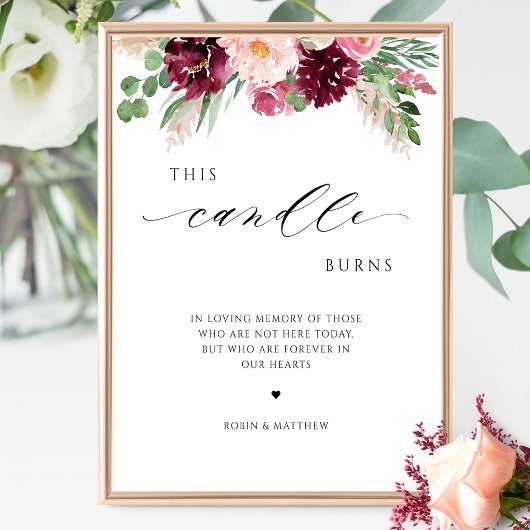 Deze kaars brandt, in herinnering Bourgondisch tro Poster