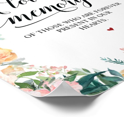 Deze kaars brandt in het liefdevolle geheugen Memo Poster (Hoek)