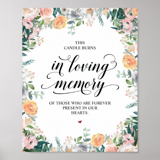 Deze kaars brandt in het liefdevolle geheugen Memo Poster (Voorkant)