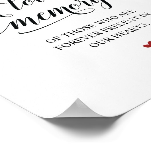 Deze kaars brandt in het liefdevolle geheugen Memo Poster (Hoek)