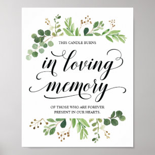 Deze kaars brandt in het liefdevolle geheugen Memo Poster
