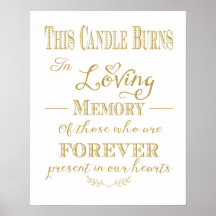 Deze Kaars Brandt In Liefdevolle Herinnering Print