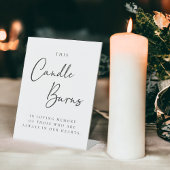 Deze kaars brandt in liefdevolle herinnering reclamebord met voetstuk