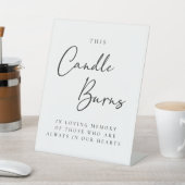 Deze kaars brandt in liefdevolle herinnering reclamebord met voetstuk (Insitu)