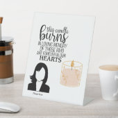 Deze kaars brandt in liefdevolle herinnering voets reclamebord met voetstuk (Insitu)