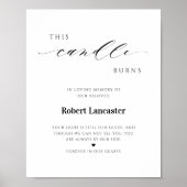 Deze kaars brandt, kaars gedenkteken begrafenis te poster (Voorkant)