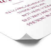 Deze Kaars Brandt Liefdevolle Herinnering Bourgond Poster (Hoek)