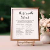 Deze kaars brandt schoolklas reünie-herdenking poster