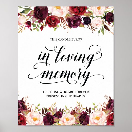 Deze kaars brandt ter liefdevolle herinnering Herd Poster (Voorkant)