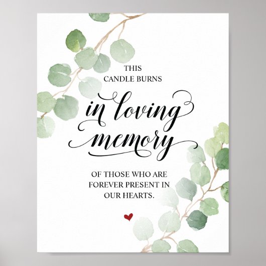 Deze kaars brandt ter liefdevolle herinnering Herd Poster (Voorkant)