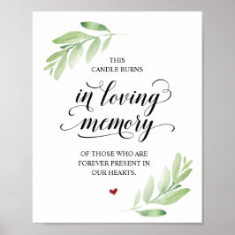 Deze kaars brandt ter liefdevolle herinnering Herd Poster