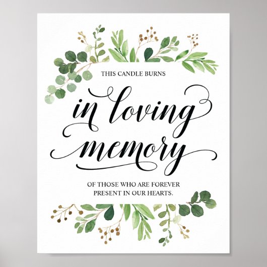 Deze kaars brandt ter liefdevolle herinnering Herd Poster (Voorkant)