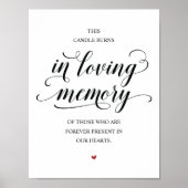 Deze kaars brandt ter liefdevolle herinnering Herd Poster (Voorkant)