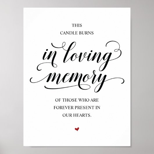 Deze kaars brandt ter liefdevolle herinnering Herd Poster (Voorkant)