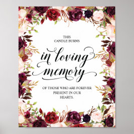 Deze kaars brandt ter liefdevolle herinnering Herd Poster