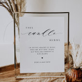 Deze kaars brandt, ter nagedachtenis aan bruiloft poster