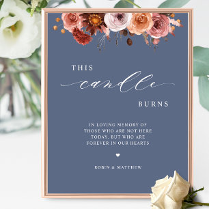 Deze kaars brandt, ter nagedachtenis aan het blauw poster