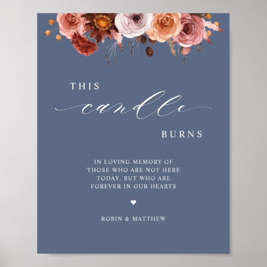 Deze kaars brandt, ter nagedachtenis aan het blauw poster (Voorkant)